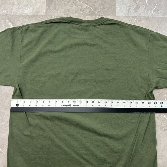 Vintage Mash Graphic Tee Mens XL y2k Short Sleeve TV Show Army Green - Picture 6 of 8
